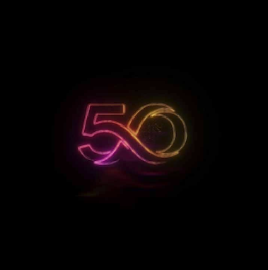 50 años Maresa · logotipo luminoso lineal